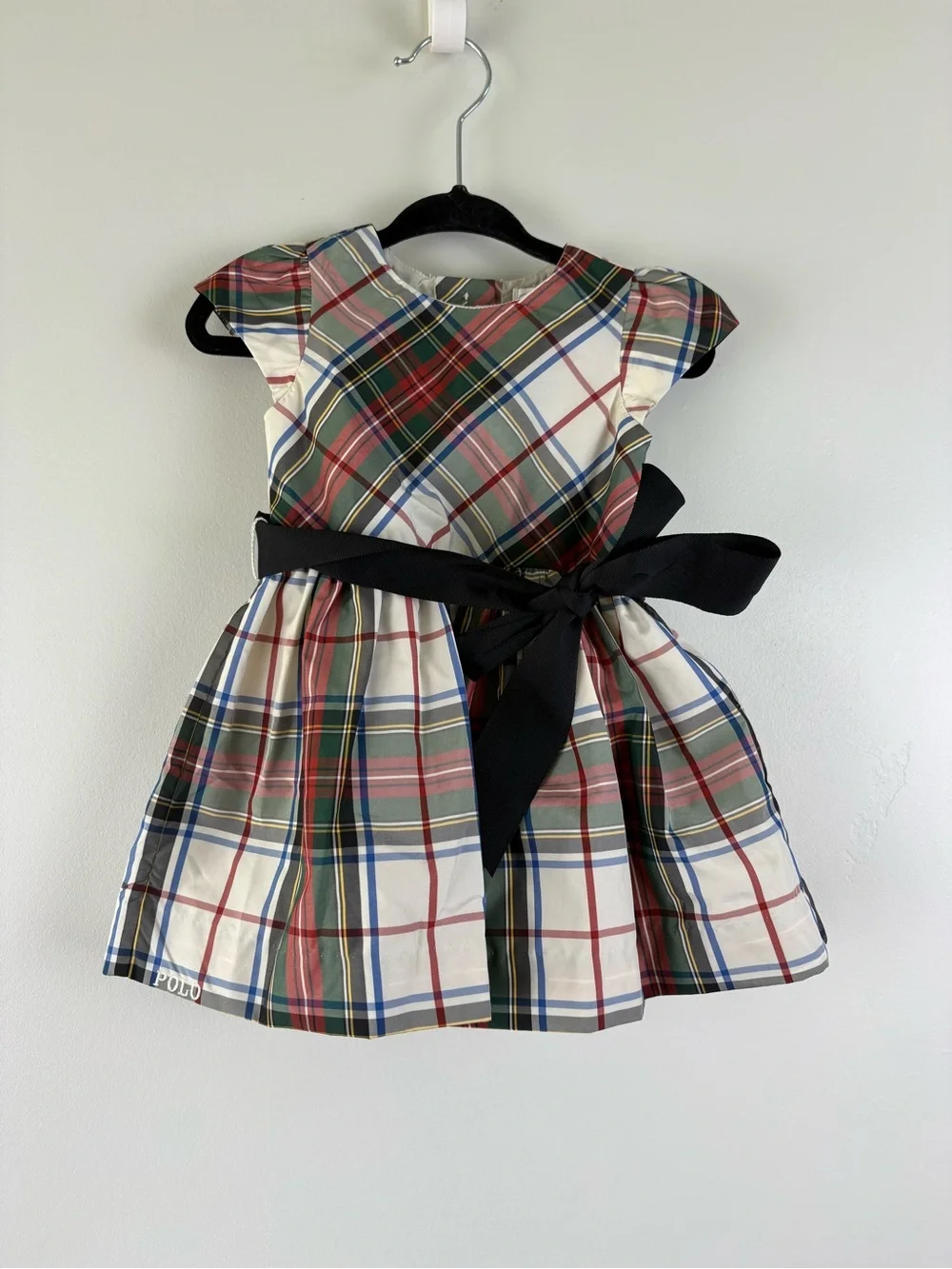 Polo Ralph Lauren Baby Girls Plaid Twill Dress & Bloomer Set Size 6 months